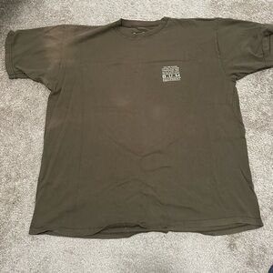 Vintage B.U.M Equipment Olive Short Sleeve Crewneck Tee with Chest Logo